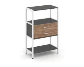 Односекционный стеллаж трехярусный с ящиками 810х400х1246 Shelf System images