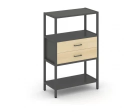 Односекционный стеллаж трехярусный с ящиками 810х400х1246 Shelf System images