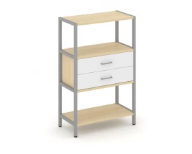 Односекционный стеллаж трехярусный с ящиками 810х400х1246 Shelf System images