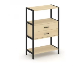 Односекционный стеллаж трехярусный с ящиками 810х400х1246 Shelf System images