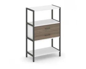 Односекционный стеллаж трехярусный с ящиками 810х400х1246 Shelf System images