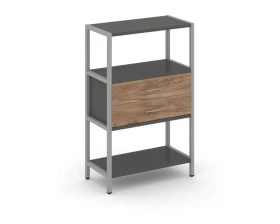 Односекционный стеллаж трехярусный с ящиками 810х400х1246 Shelf System images