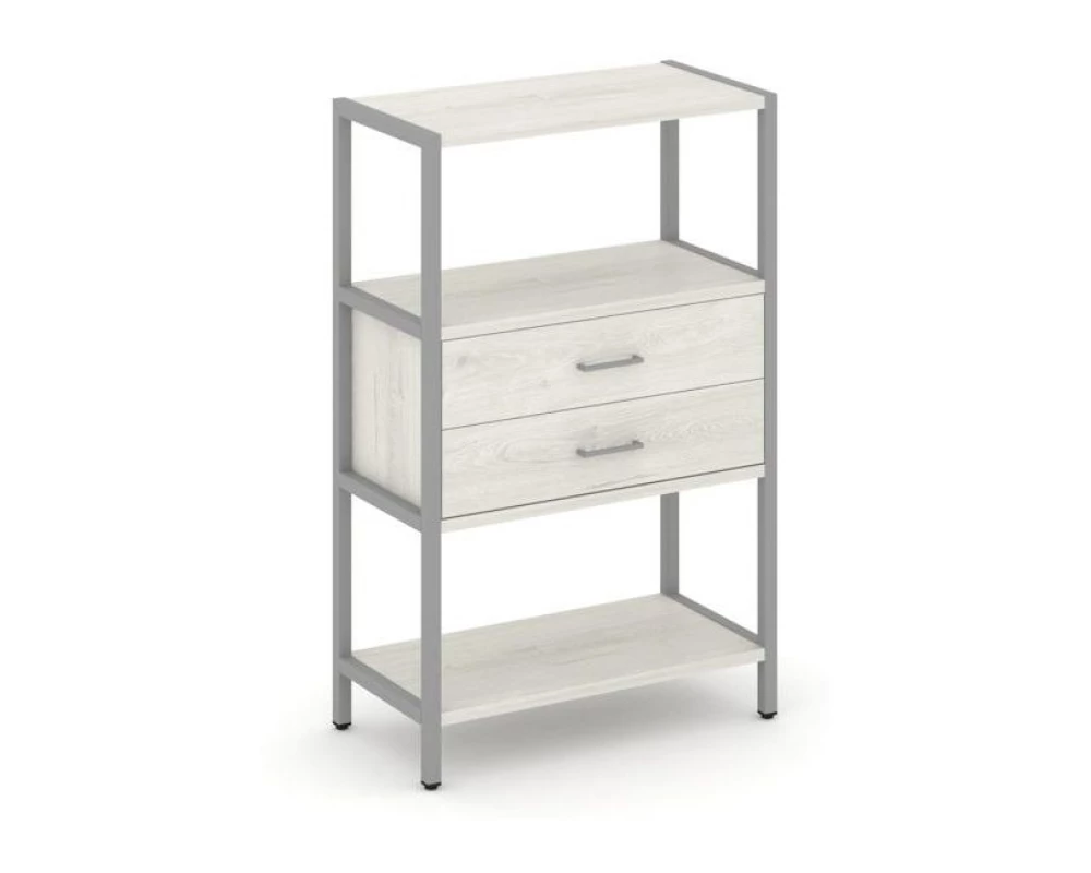 Односекционный стеллаж трехярусный с ящиками 810х400х1246 Shelf System