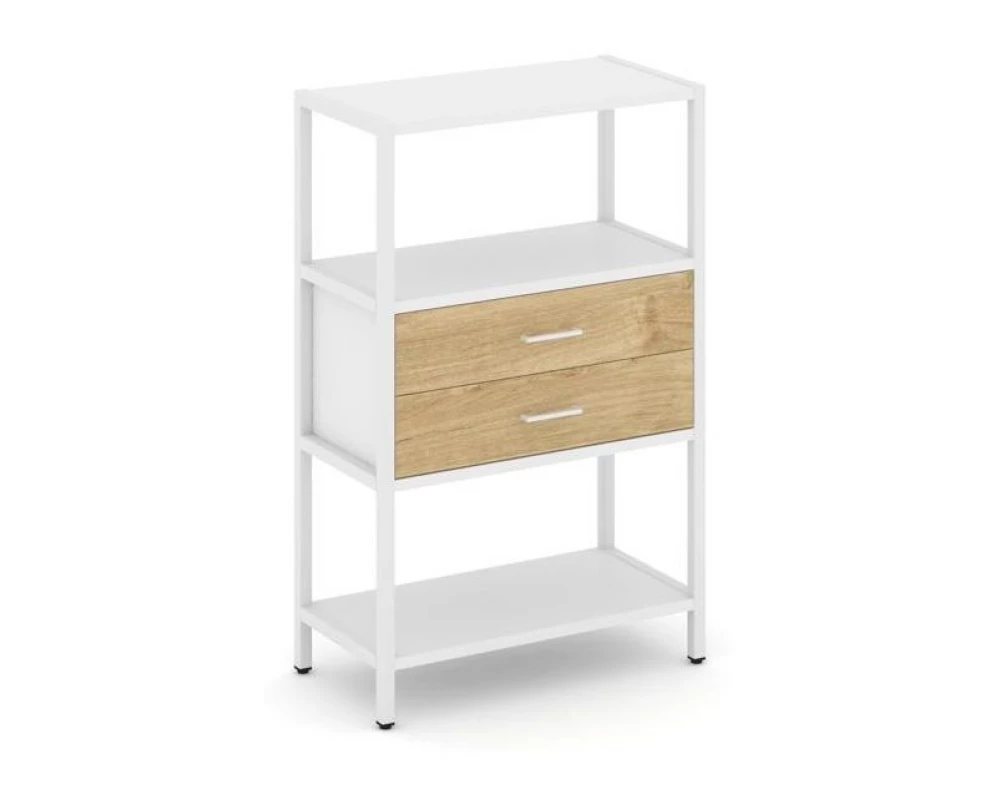 Односекционный стеллаж трехярусный с ящиками 810х400х1246 Shelf System