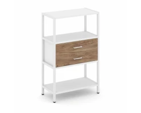 Односекционный стеллаж трехярусный с ящиками 810х400х1246 Shelf System images