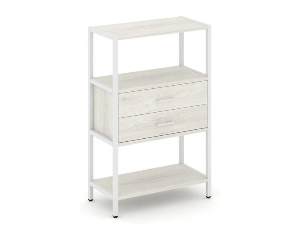 Односекционный стеллаж трехярусный с ящиками 810х400х1246 Shelf System