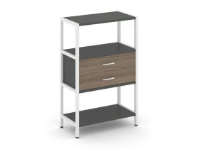 Односекционный стеллаж трехярусный с ящиками 810х400х1246 Shelf System images