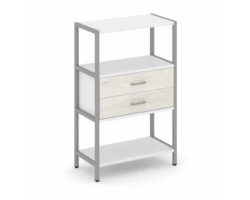 Односекционный стеллаж трехярусный с ящиками 810х400х1246 Shelf System images