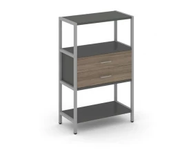 Односекционный стеллаж трехярусный с ящиками 810х400х1246 Shelf System images