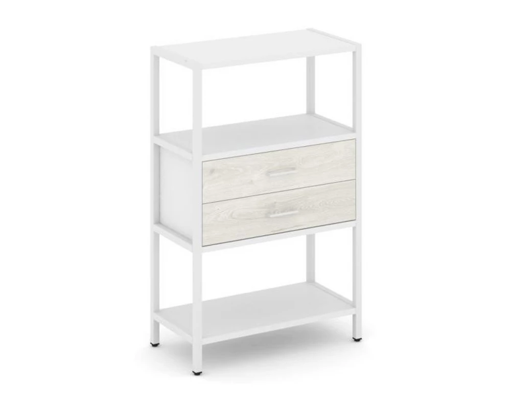 Односекционный стеллаж трехярусный с ящиками 810х400х1246 Shelf System