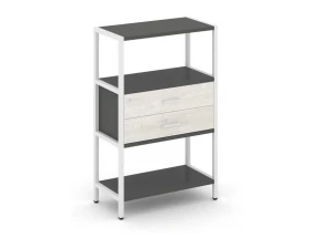 Односекционный стеллаж трехярусный с ящиками 810х400х1246 Shelf System images