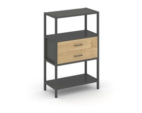 Односекционный стеллаж трехярусный с ящиками 810х400х1246 Shelf System images