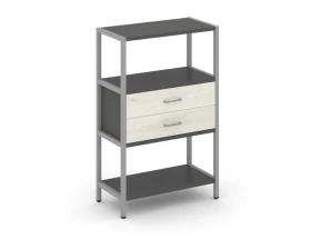 Односекционный стеллаж трехярусный с ящиками 810х400х1246 Shelf System images