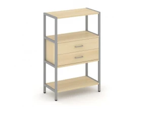 Односекционный стеллаж трехярусный с ящиками 810х400х1246 Shelf System images