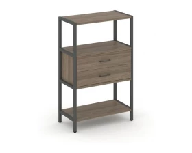 Односекционный стеллаж трехярусный с ящиками 810х400х1246 Shelf System images