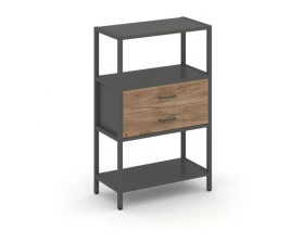 Односекционный стеллаж трехярусный с ящиками 810х400х1246 Shelf System images