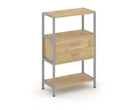 Односекционный стеллаж трехярусный с ящиками 810х400х1246 Shelf System images