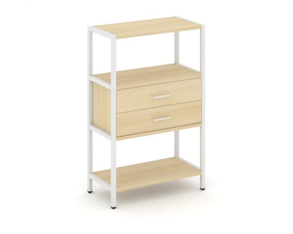 Односекционный стеллаж трехярусный с ящиками 810х400х1246 Shelf System