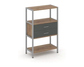 Односекционный стеллаж трехярусный с ящиками 810х400х1246 Shelf System images