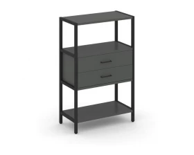 Односекционный стеллаж трехярусный с ящиками 810х400х1246 Shelf System images