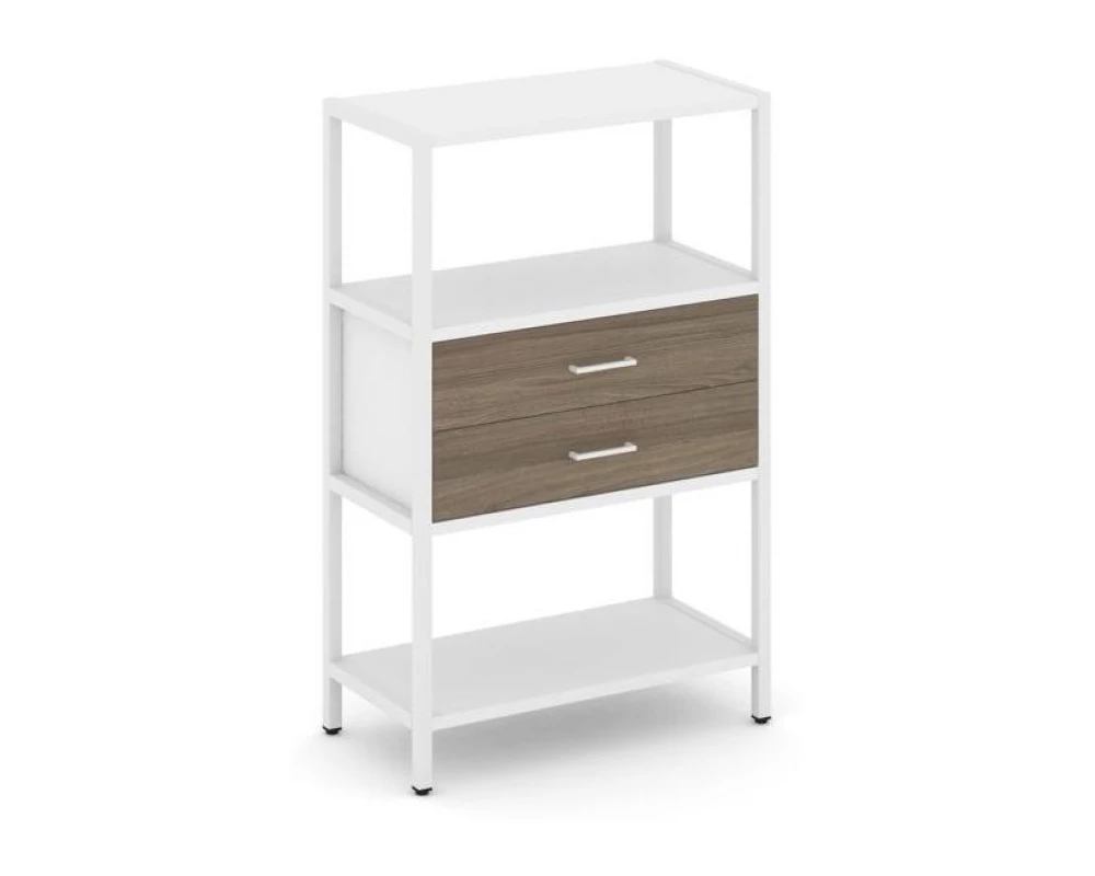 Односекционный стеллаж трехярусный с ящиками 810х400х1246 Shelf System