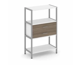 Односекционный стеллаж трехярусный с ящиками 810х400х1246 Shelf System images