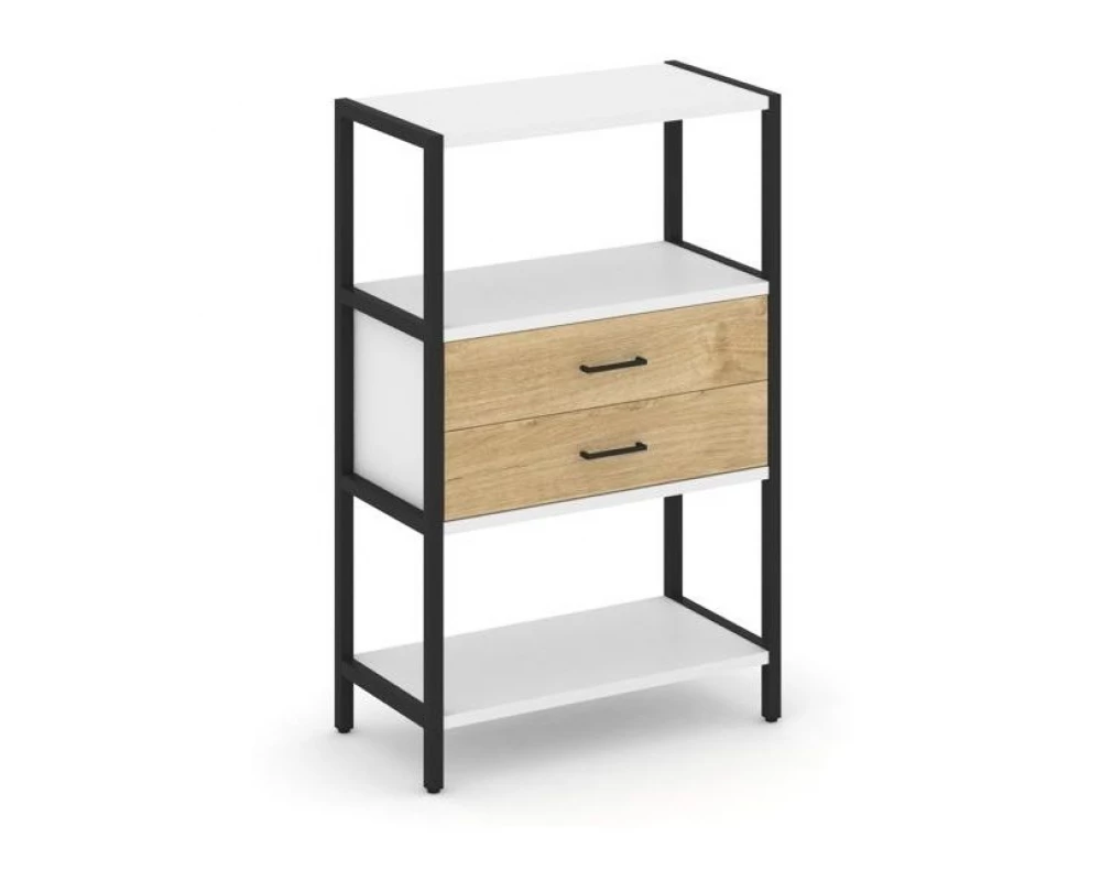 Односекционный стеллаж трехярусный с ящиками 810х400х1246 Shelf System