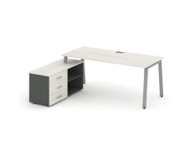 Стол письменный с греденцией левой на А-образном каркасе 1980x1480x750 Стайл Проджект Директ / Style Project Direct images