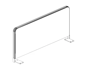 Экран боковой Ткань+AL кант 600х28х397 Стайл Проджект / Style Project images