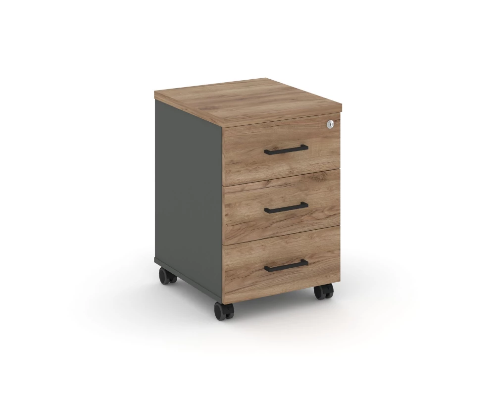 Тумба мобильная 3 ящ. Стандартные колеса 416x460x611 Style Project