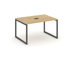 Стол переговорный на О-образном каркасе 40 мм с лючком 980x980x750 Стайл Проджект / Style Project images