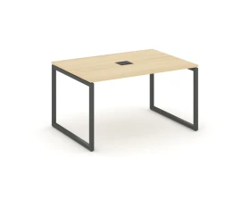 Стол переговорный на О-образном каркасе 40 мм с лючком 980x980x750 Стайл Проджект / Style Project images