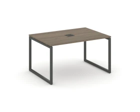 Стол переговорный на О-образном каркасе 40 мм с лючком 980x980x750 Стайл Проджект / Style Project images