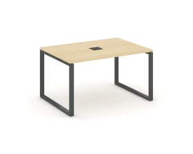 Стол переговорный на О-образном каркасе 60 мм с лючком 980x980x750 Стайл Проджект / Style Project images