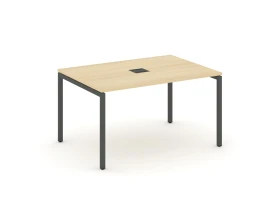 Стол переговорный на П-образном каркасе 40 мм с лючком 980x980x750 Стайл Проджект / Style Project images