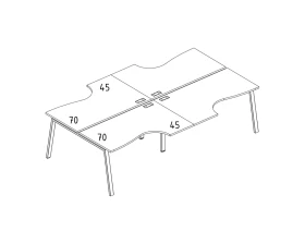 Рабочая станция TRE со столами (4х140) Классика A4.PRO images