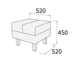 Банкетка 1-х мест. малая Лима images