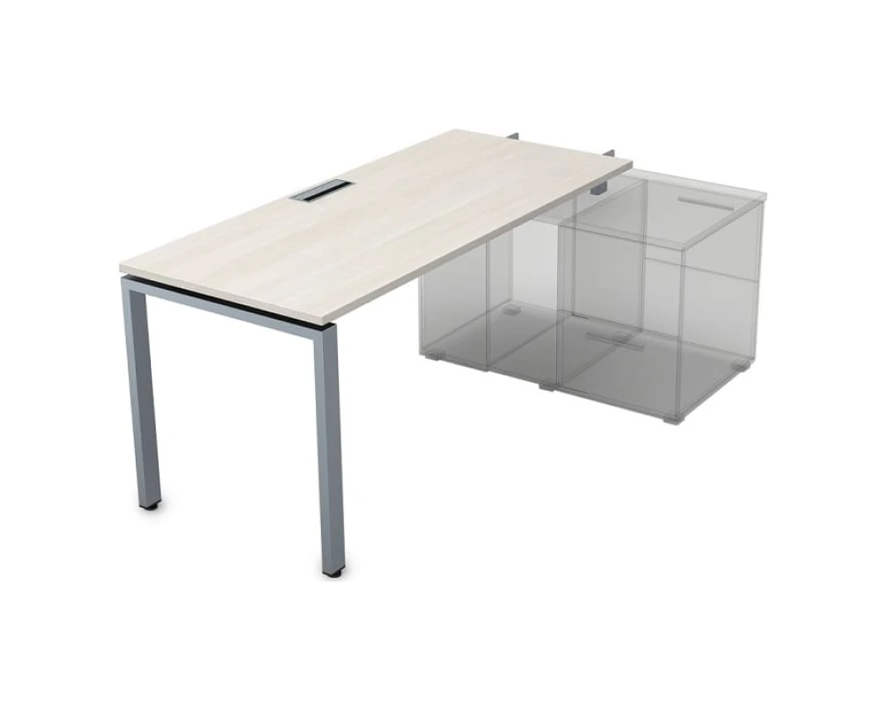 Стол рабочий прямолинейный для крепления на тумбу, начальный (1600*800*750) СПН-П.984 GLOSS