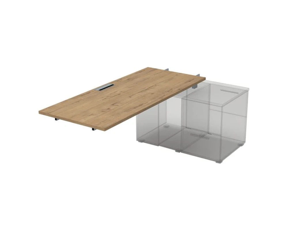 Стол рабочий прямолинейный для крепления на тумбу, средний (1600*800*750) СПС.984 GLOSS