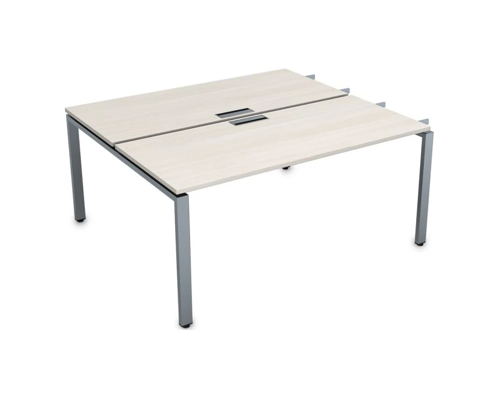 Стол системы БЕНЧ сдвоенный на 2 рабочих места, начальный (1800*1435*750) СБДН-П.975 GLOSS