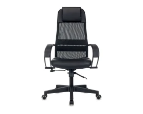 Кресло Бюрократ CH-NOVA LUX Сетка/Экокожа, Черный images