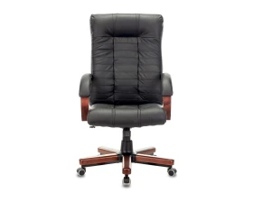 Кресло Бюрократ KB-10WALNUT/B/LEATH Натуральная кожа, Черный images