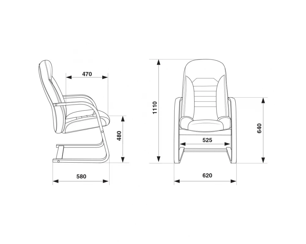 Кресло Бюрократ T-9923WALNUT-AV