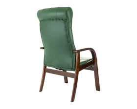 Кресло Бюрократ T-9928WALNUT-CF Натуральная кожа, Зеленый images