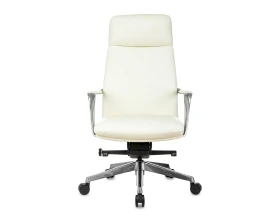 Кресло Бюрократ ВЕГА / VEGA Натуральная кожа, Белый images
