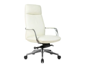 Кресло Бюрократ ВЕГА / VEGA Натуральная кожа, Белый images