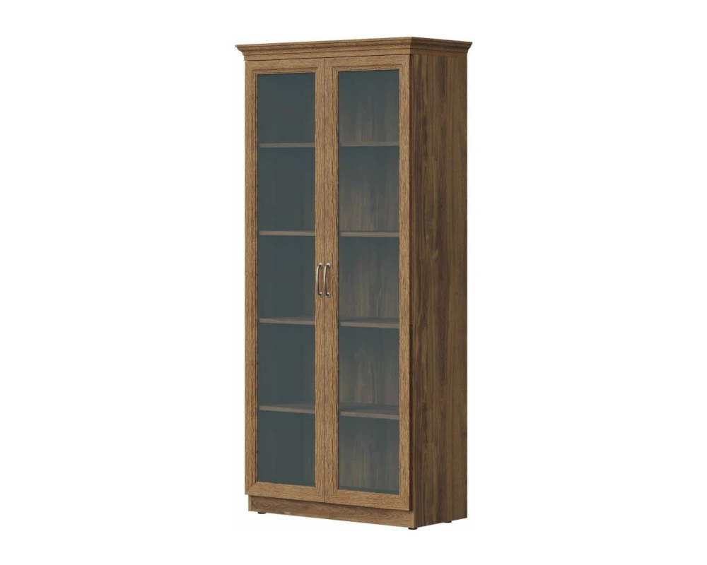 Шкаф-витрина 90х40х207,6 London New Графит/Дуб чарльстон
