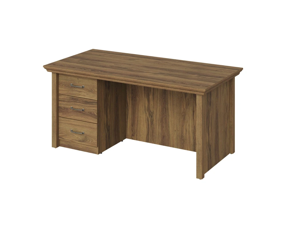 Стол с тумбой, левый 160х80х75,2 London New Дуб чарльстон