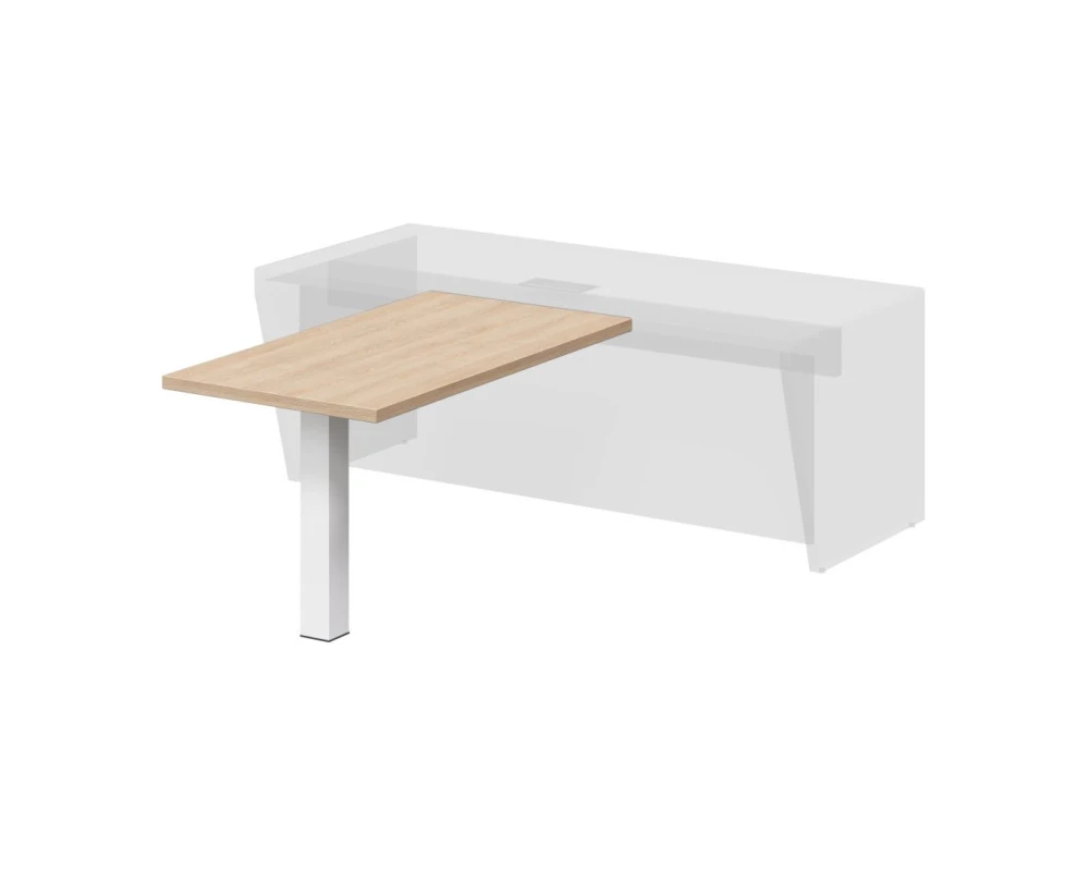 Брифинг new 138х75х76 Plaza Director Дуб песочный/Белый глянец