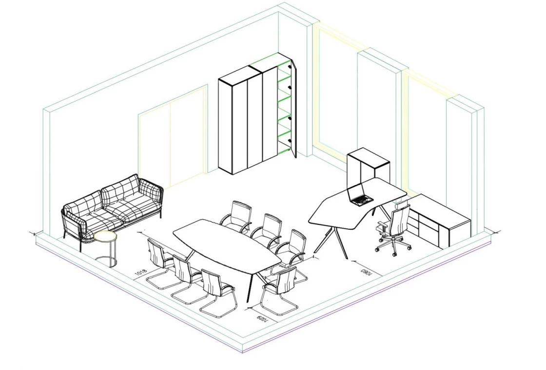 Дизайн-проект SuperJet | Стоимость мебели 623 427 руб.